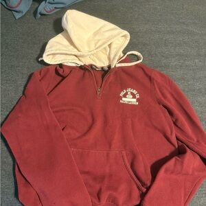 Ralph Lauren Red and Cream Sweatshirt Hoodie